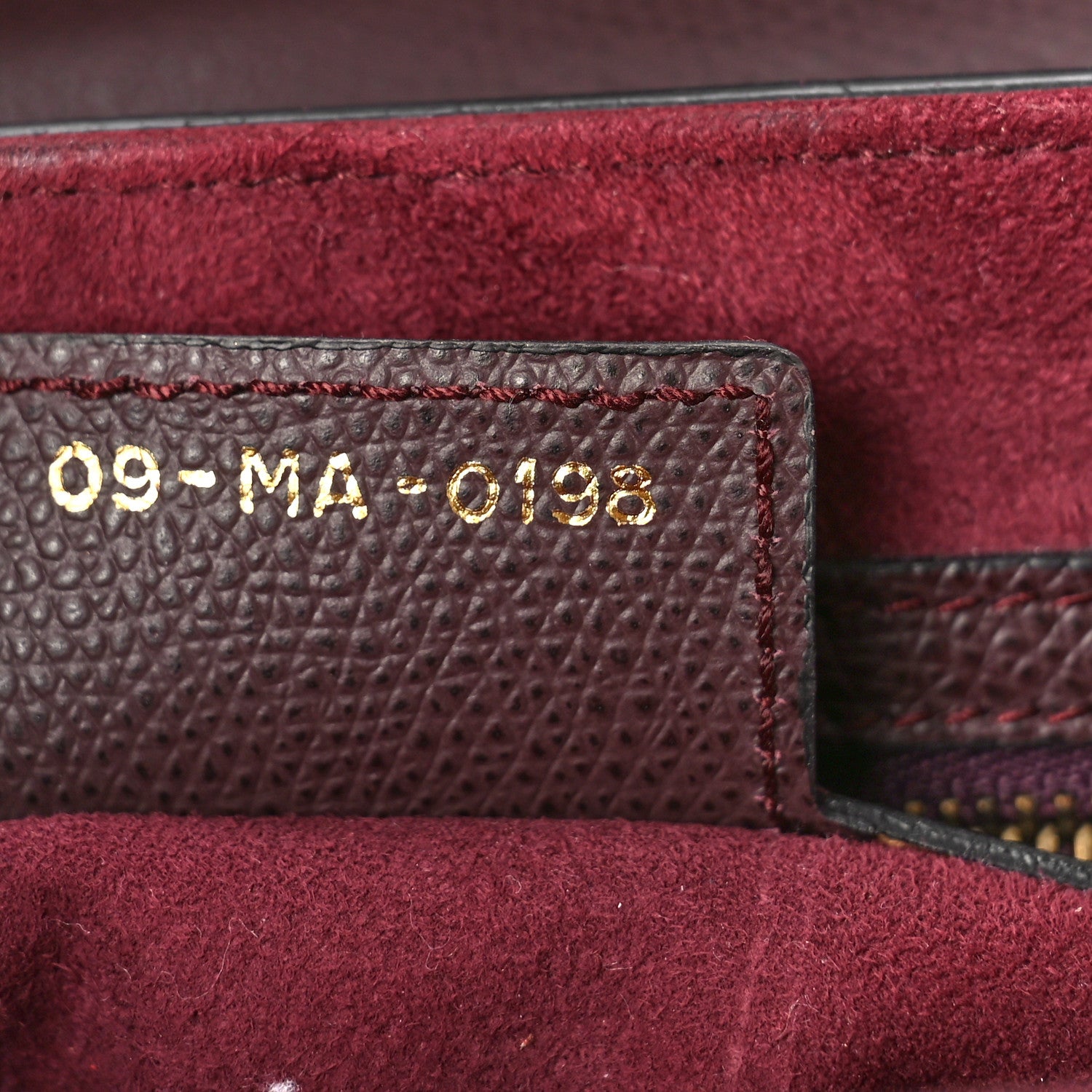 Christian Dior Grained Calfskin Saddle Bag Burgundy 7 of 10