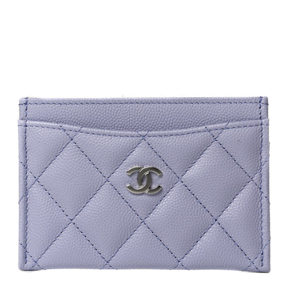 Chanel Caviar Quilted Card Holder Light Purple 1 of 7