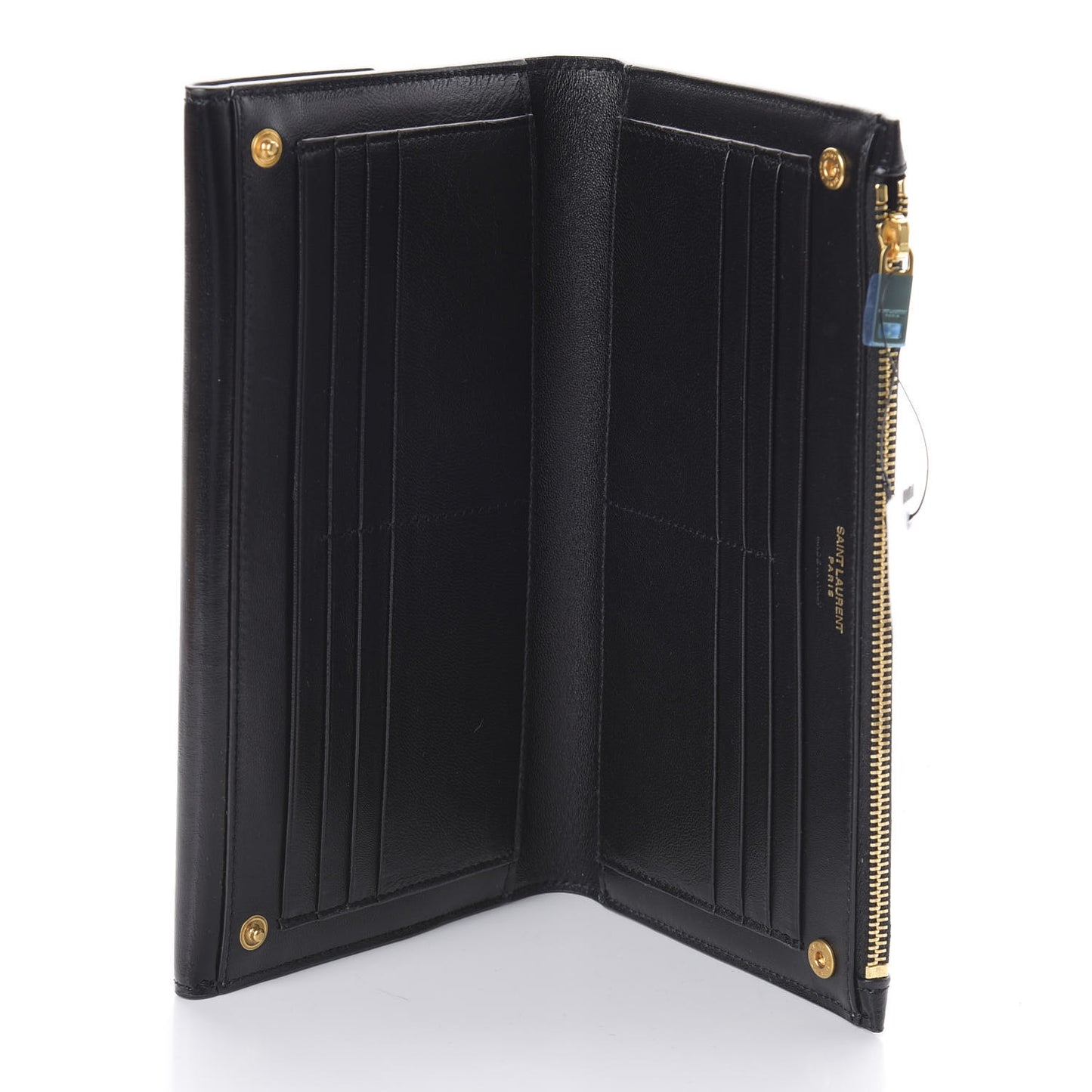 Smooth Shiny Calfskin Monogram Uptown Wallet Black