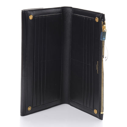 Saint Laurent Smooth Shiny Calfskin Monogram Uptown Wallet Black 5 of 6