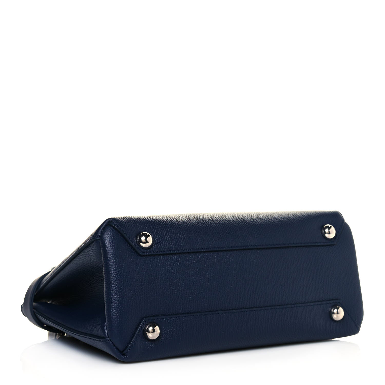 Burberry Grainy Calfskin House Check Small Banner Tote Regency Blue 4 of 12