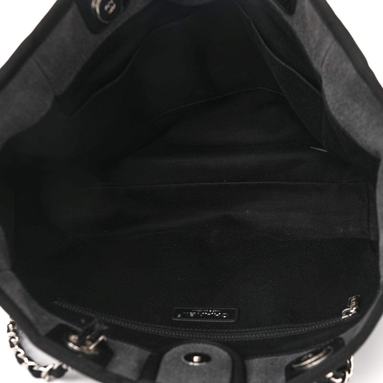 Chanel Canvas Sequin Small Deauville Tote Charcoal 5 of 10