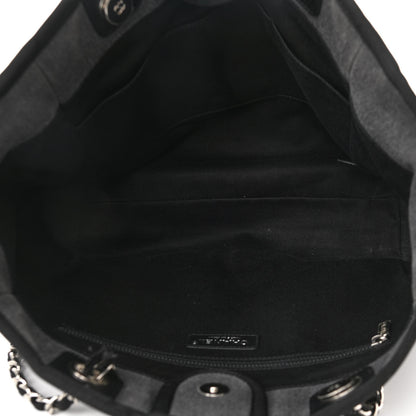 Chanel Canvas Sequin Small Deauville Tote Charcoal 5 of 10