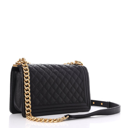 Chanel Caviar Quilted Medium Boy Flap Black 3 of 7