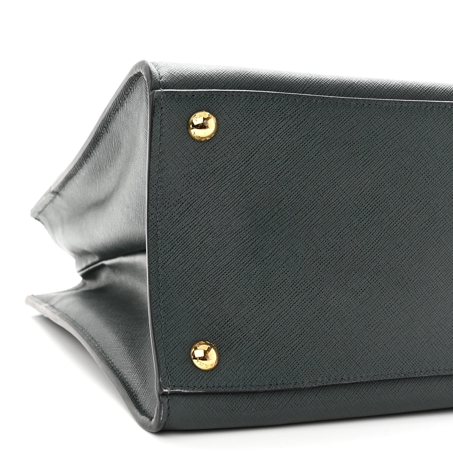 Prada Saffiano Soft Triple Pocket Tote Smeraldo 8 of 9