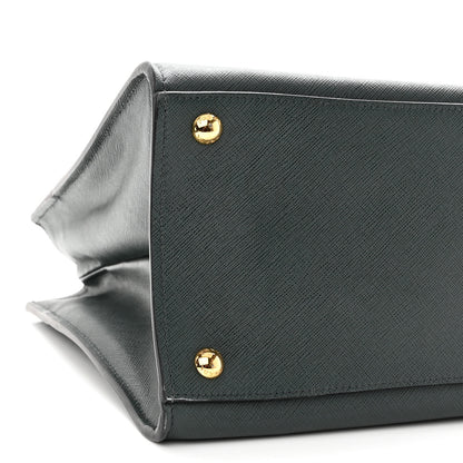 Prada Saffiano Soft Triple Pocket Tote Smeraldo 8 of 9