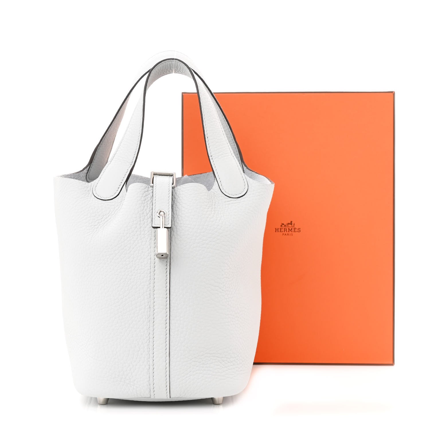 Hermes Taurillon Clemence Picotin Lock 18 PM Bleu Pale 11 of 11