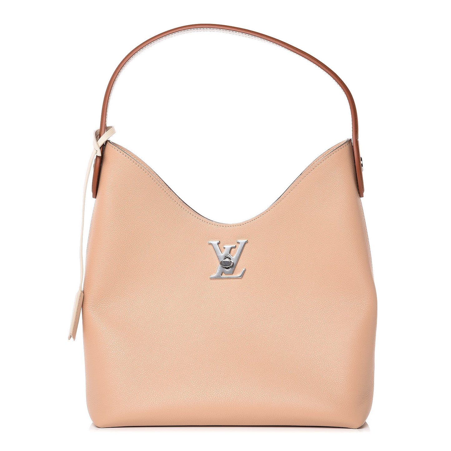Calfskin Lockme Hobo Beige