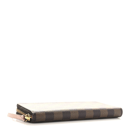 Louis Vuitton Damier Ebene Clemence Wallet Rose Ballerine 4 of 7