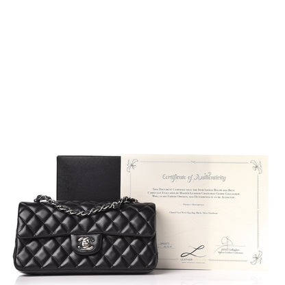 Chanel Lambskin Quilted East West Flap Black 12 of 12