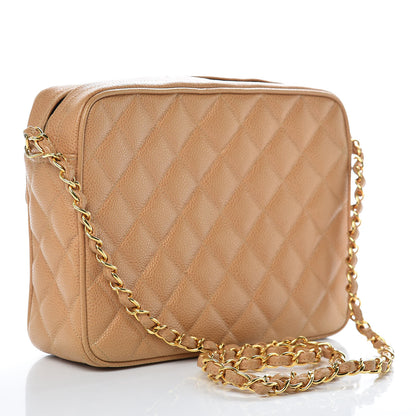 Chanel Caviar Quilted Camera Case Beige 3 of 13