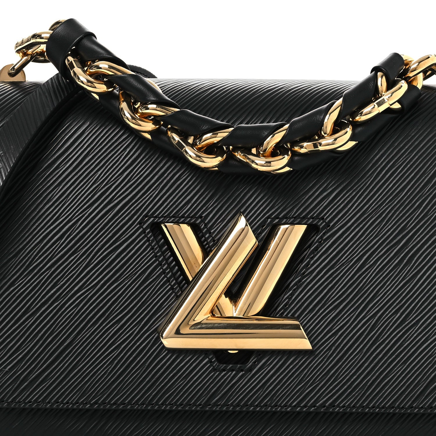 Louis Vuitton Epi Twist Braided Strap Shoulder Bag MM Black 8 of 10