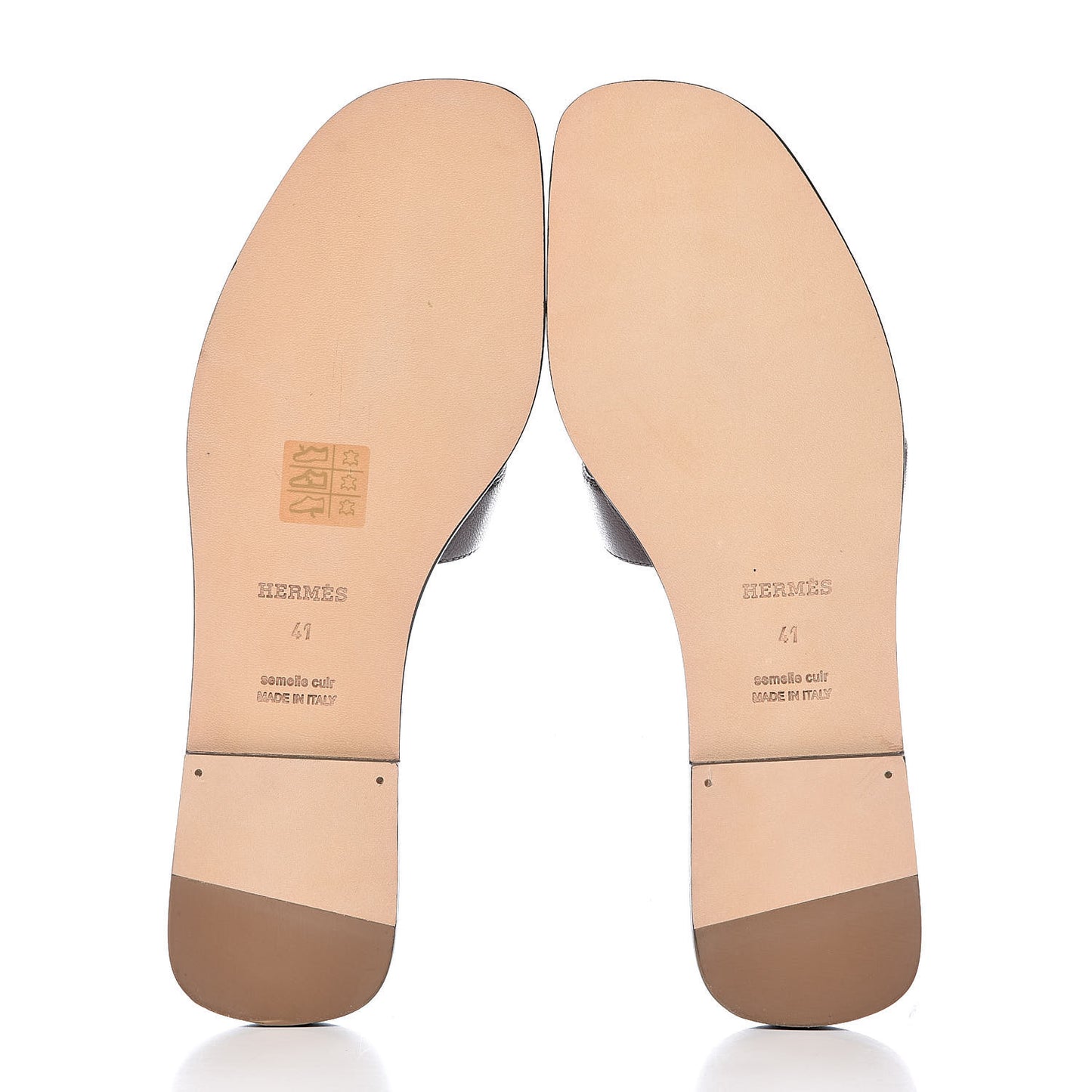 Goatskin Oran Sandals 41 Gris Galet