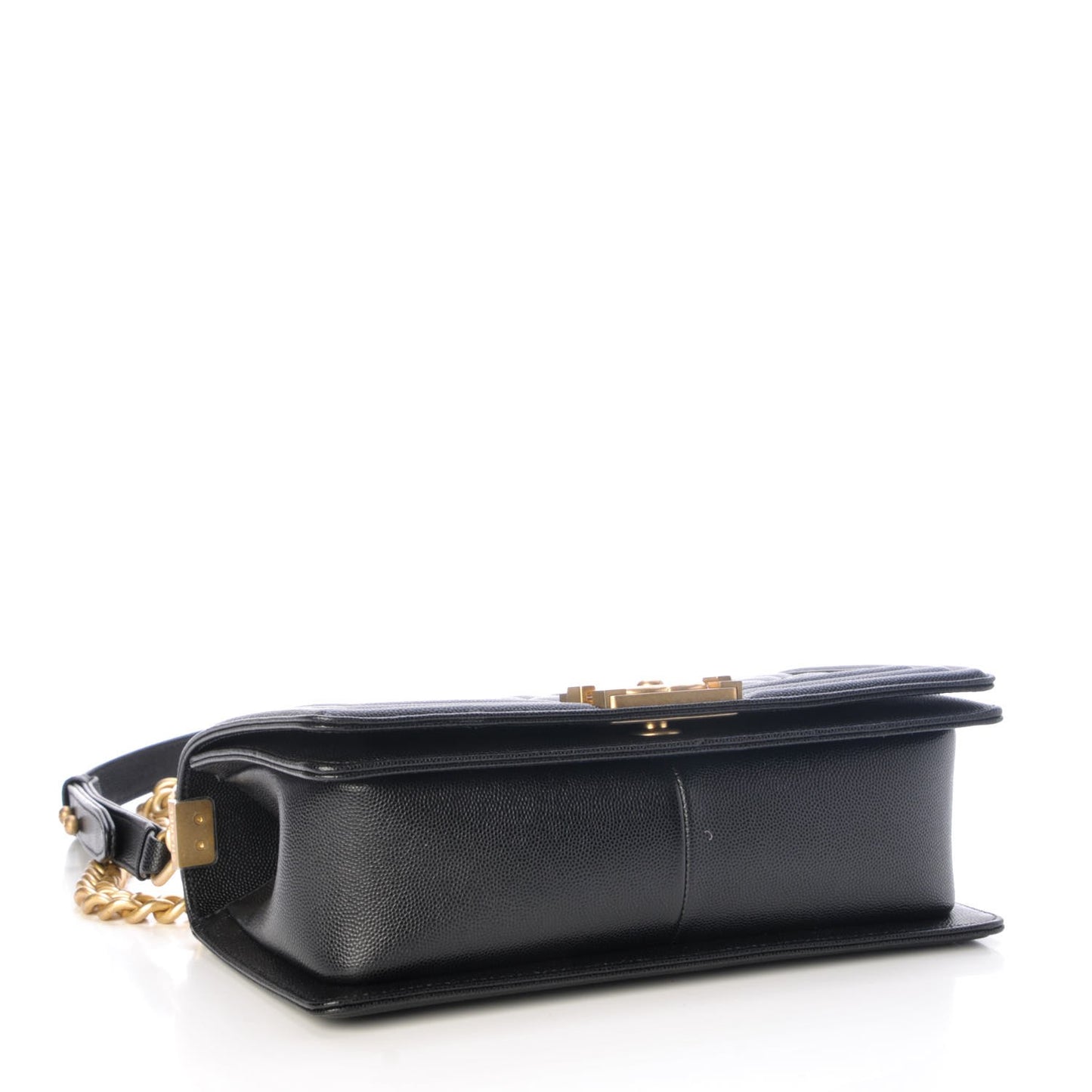 Caviar Quilted Medium Boy Flap Black