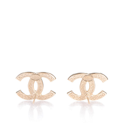 Chanel Crystal CC Earrings Gold 3 of 5