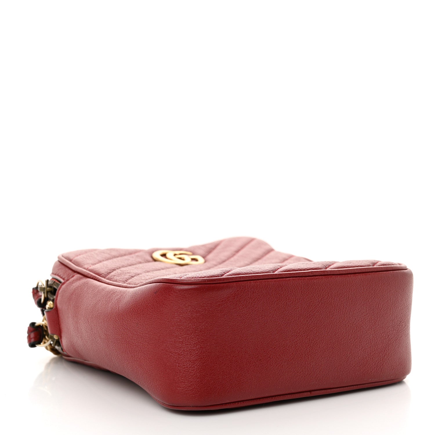 Gucci Azalea Calfskin Matelasse Diagonal Tall GG Marmont Crossbody Bag Romantic Cerise 4 of 13