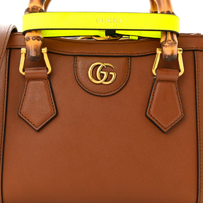 Gucci Wonka Grain Calfskin Mini Diana Tote Bag Cuir Yellow Fluo 8 of 12