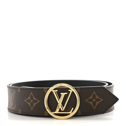 Louis Vuitton Monogram Epi 35mm LV Circle Reversible Belt 85 34 Black 1 of 7