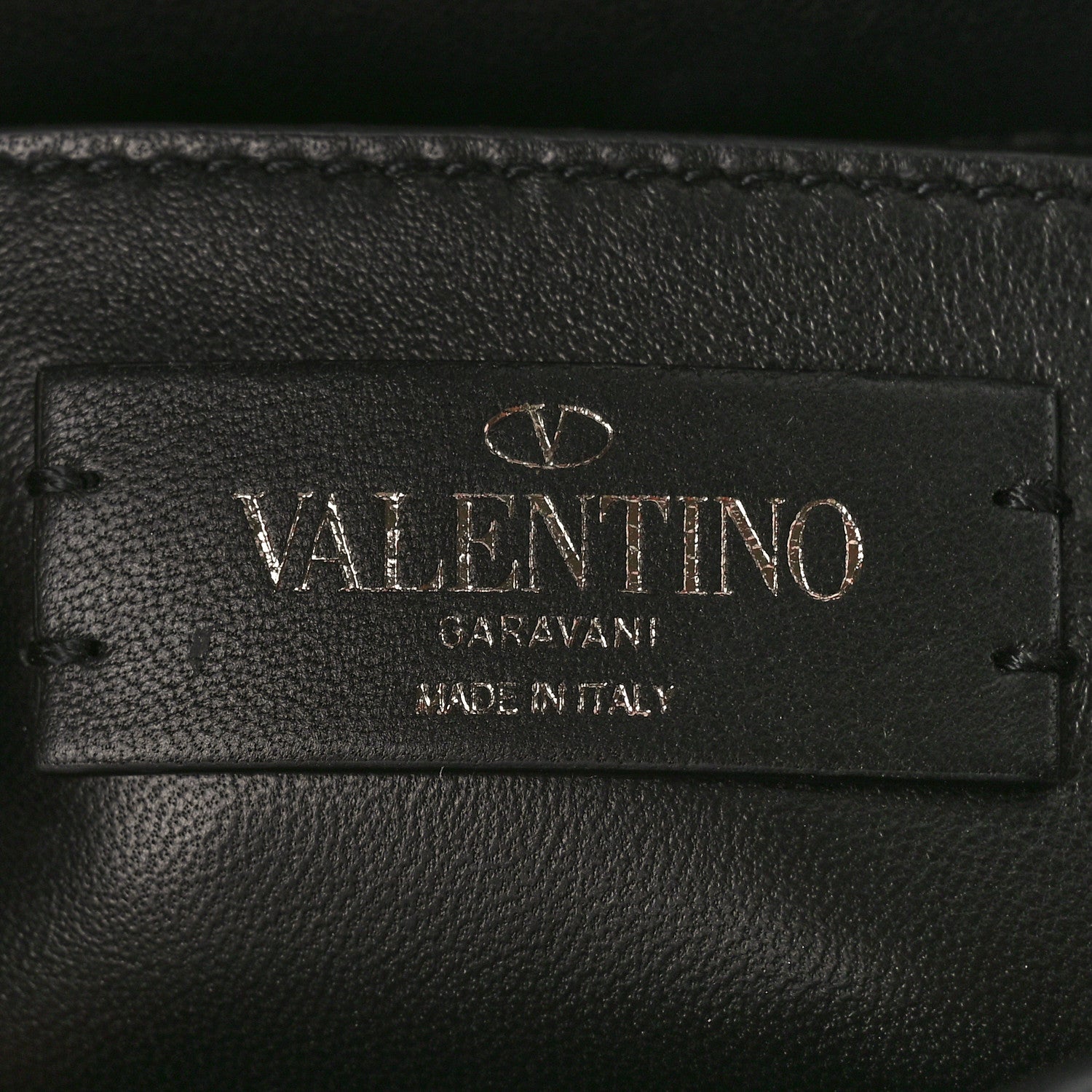Valentino Garavani Nappa Monochrome Small Roman Stud Shoulder Bag Black 6 of 9