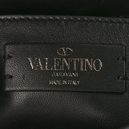 Valentino Garavani Nappa Monochrome Small Roman Stud Shoulder Bag Black 6 of 9