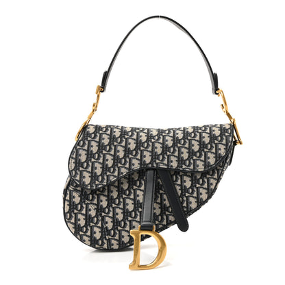 Christian Dior Oblique Saddle Bag Blue 1 of 10