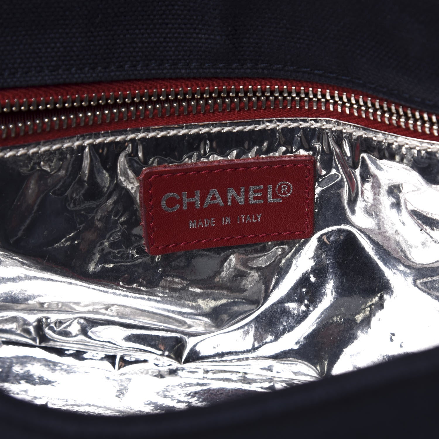 Chanel Metallic Lambskin Canvas CC N°5 Flap Black Silver 6 of 12