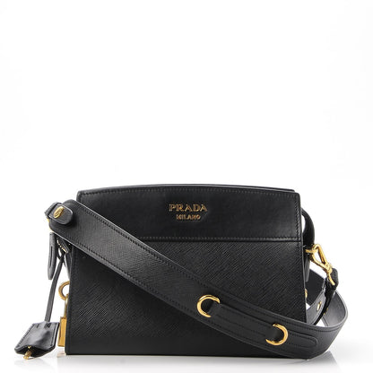 Prada Saffiano Esplanade Crossbody Bag Nero Black 1 of 7