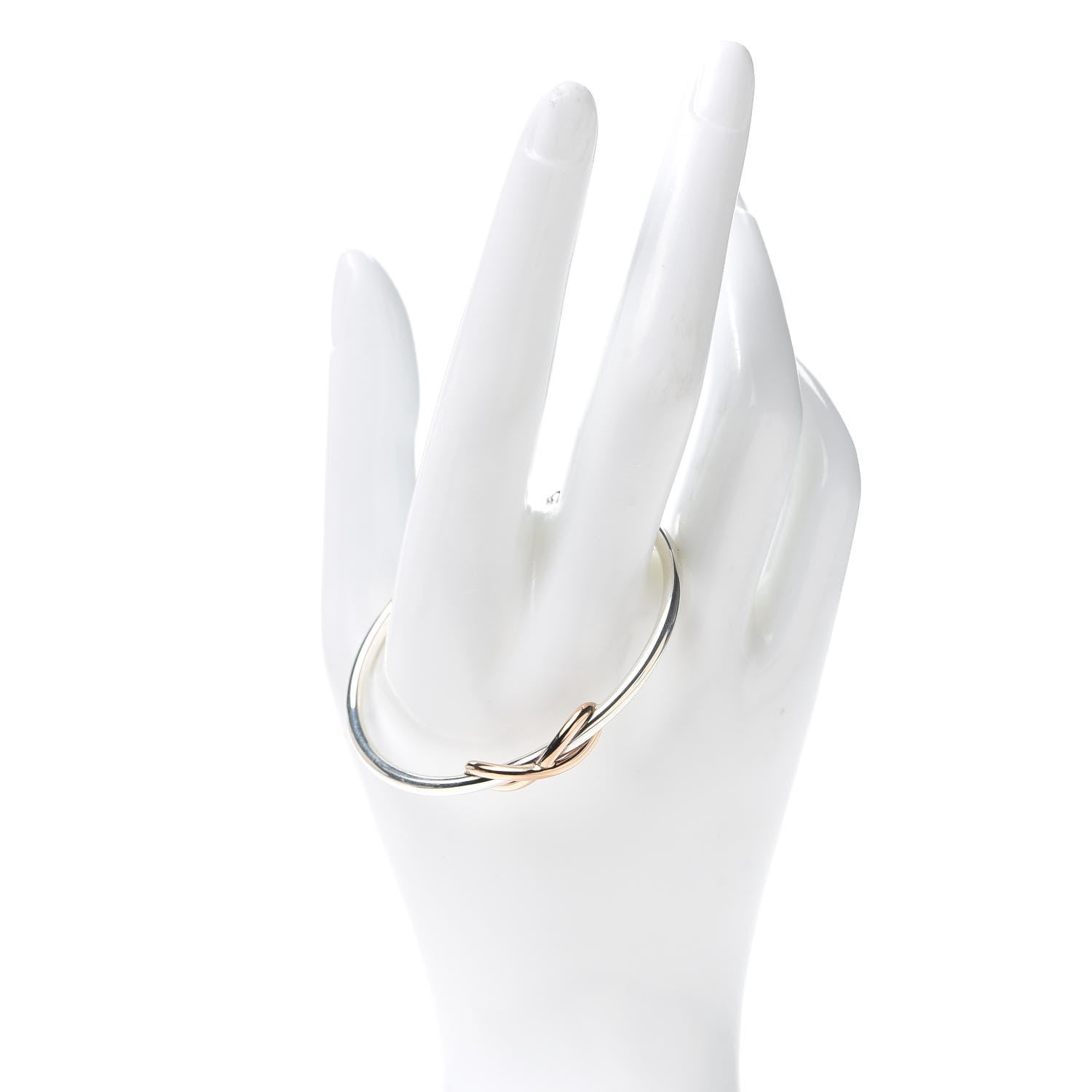 Tiffany Sterling Silver 18K Rose Gold Infinity Cuff Bracelet 2 of 4