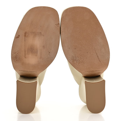 Bottega Veneta Nappa Stack Mule Sandals 38.5 Sea Salt 5 of 9