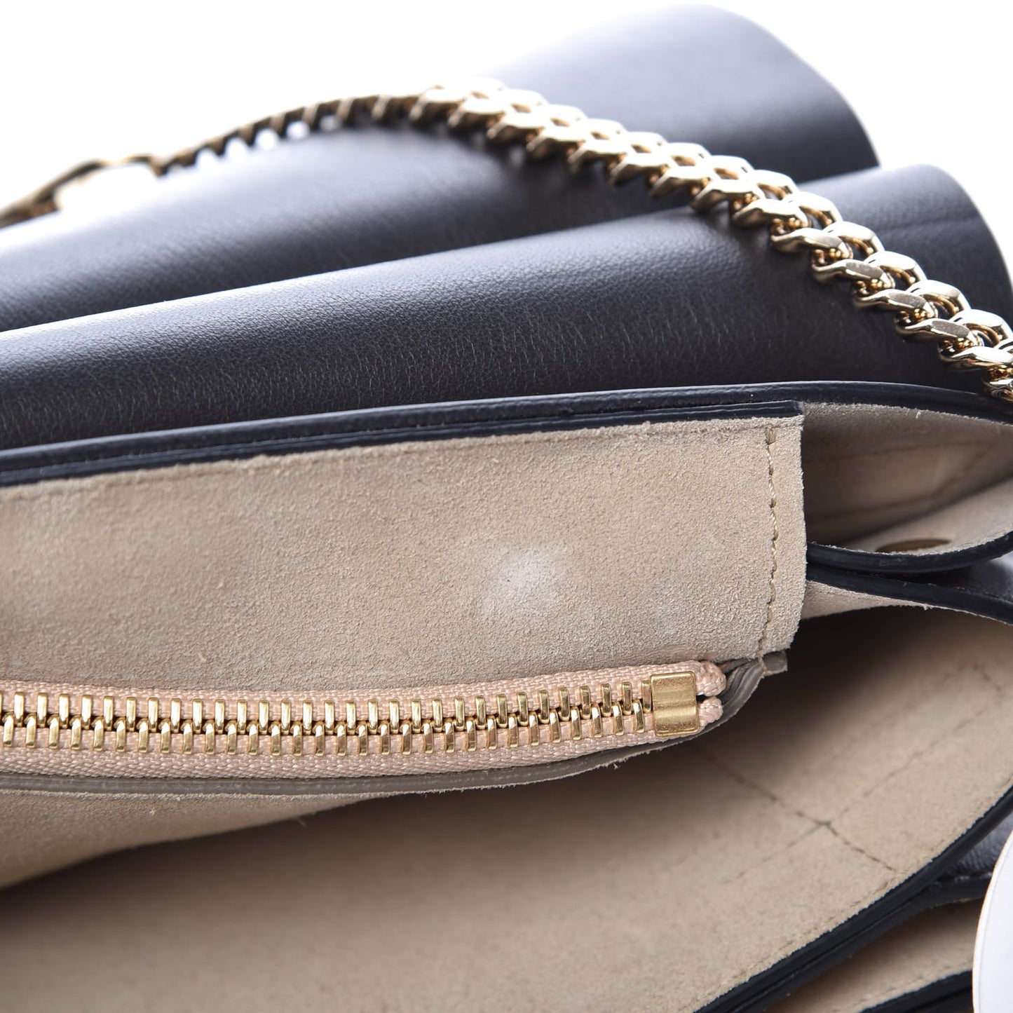 Calfskin Suede Medium Faye Shoulder Bag Carbon Grey
