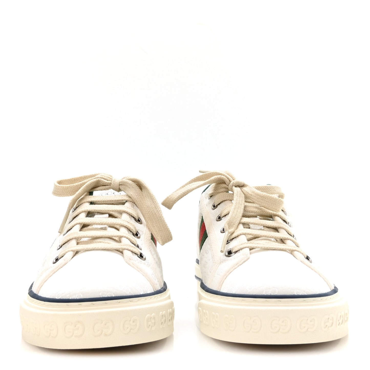 Jacquard Mini GG Monogram Web Womens 1977 Tennis Sneakers 41 White