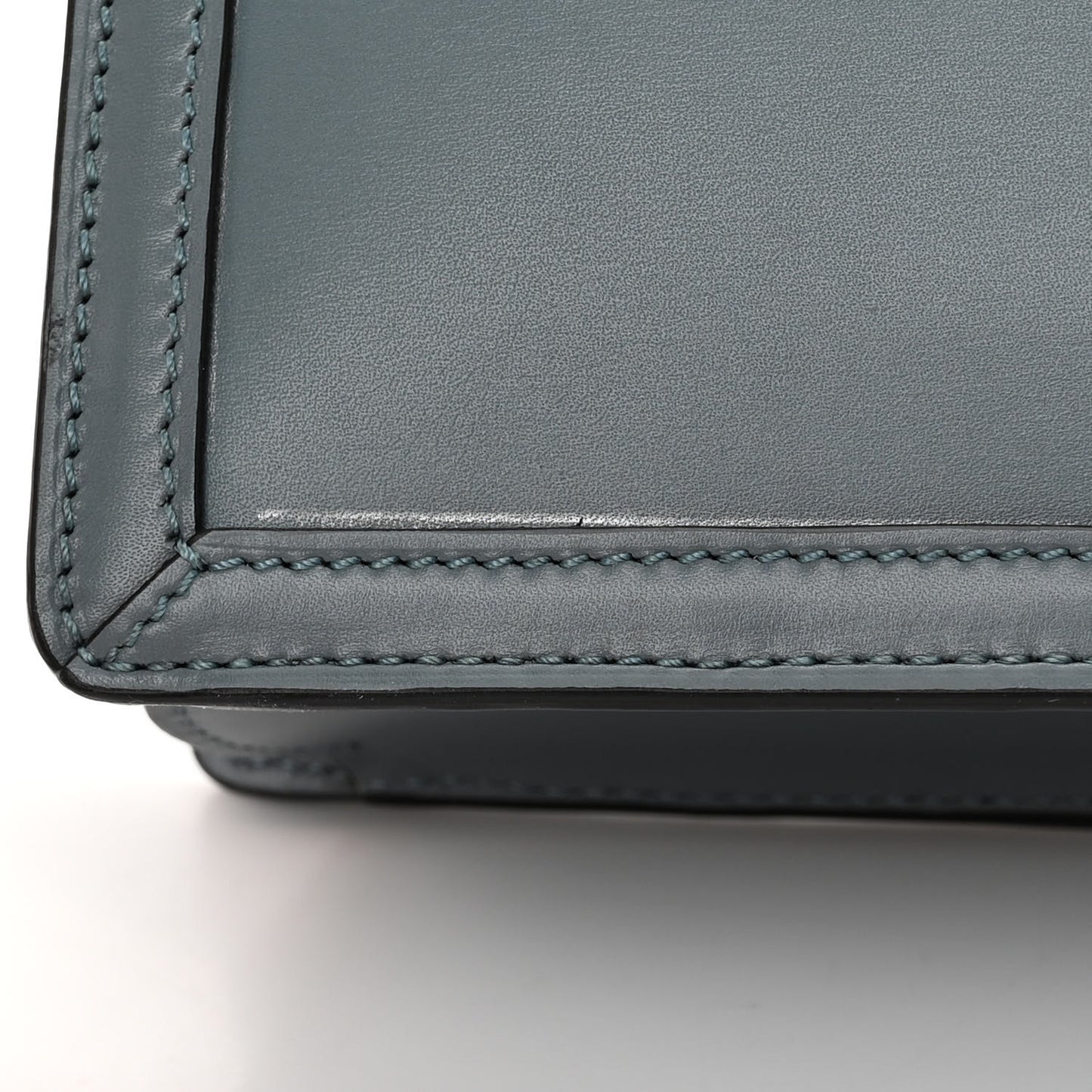 Calfskin Medium Barcelona Shoulder Bag Stone Blue