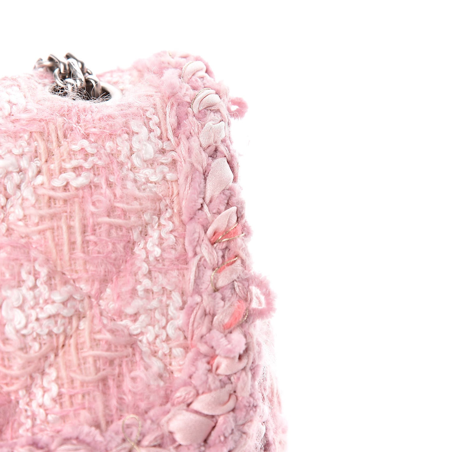 Tweed Braid Mini Reissue Square Flap Pink
