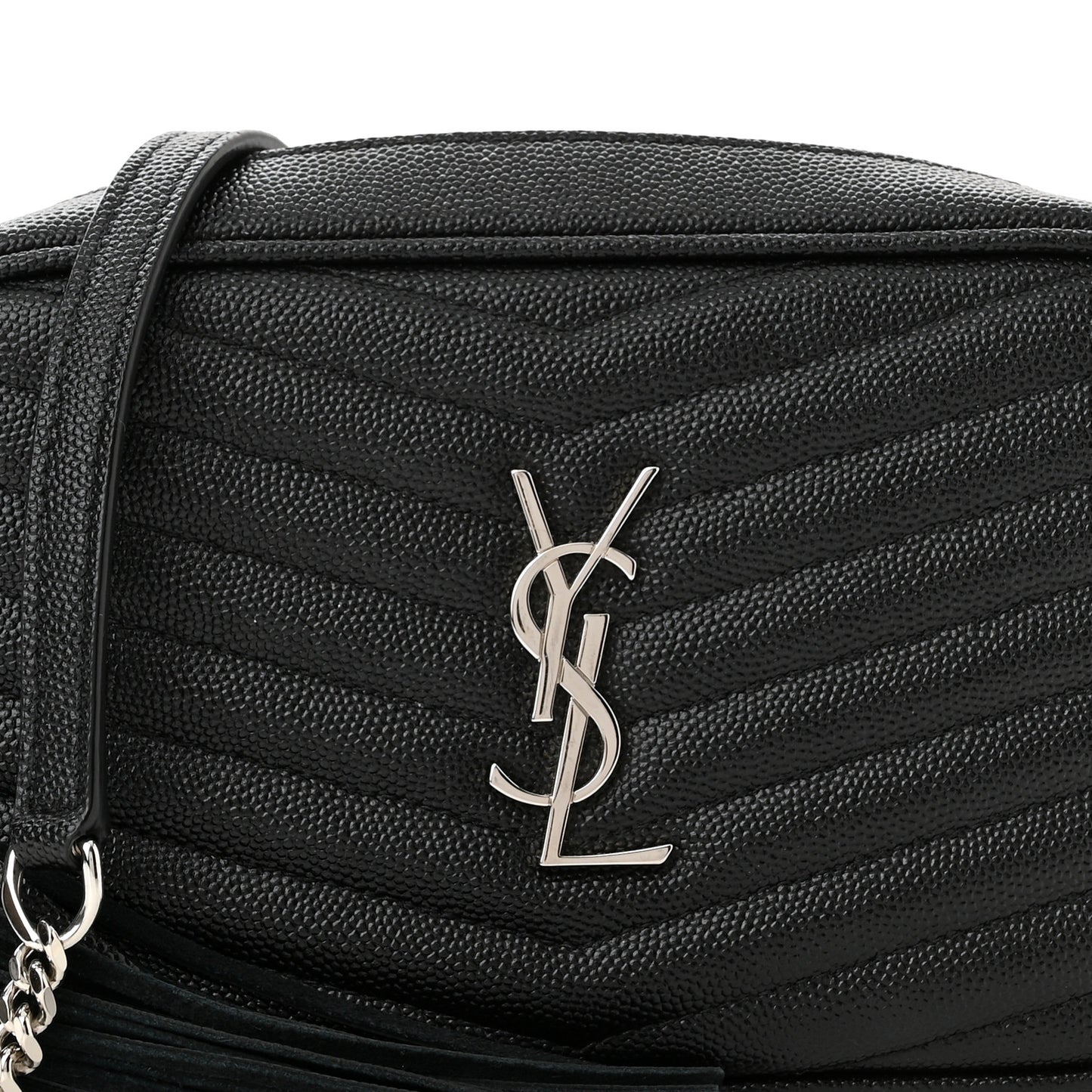 Grain De Poudre Matelasse Monogram Mini Lou Camera Bag Black