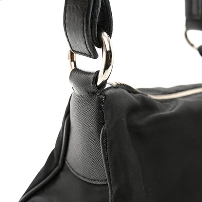 Prada Tessuto Nylon Saffiano Shoulder Bag Black 10 of 10