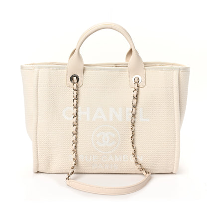 Chanel Mixed Fibers Small Deauville Tote White 1 of 11