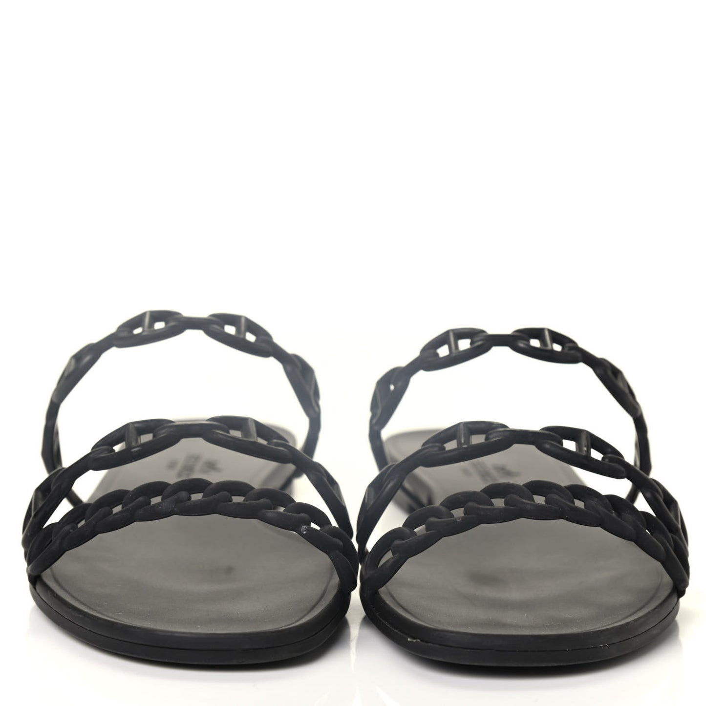 Rubber Chaine d'Ancre Rivage Sandals 38 Black