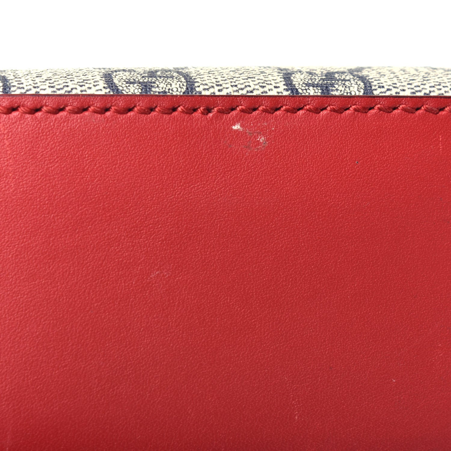 Gucci GG Supreme Monogram Mini Chain Shoulder Bag Beige Blue Hibiscus Red 11 of 11