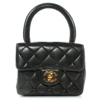 Chanel Lambskin Mini Kelly Flap Bag Black 1 of 8