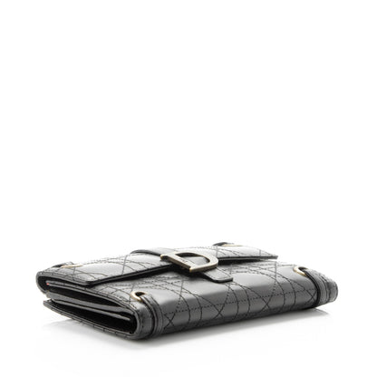 Christian Dior Lambskin Cannage Wallet Black 4 of 8
