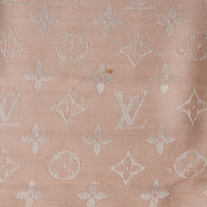 Louis Vuitton Silk Wool Monogram Shawl Rose 10 of 11