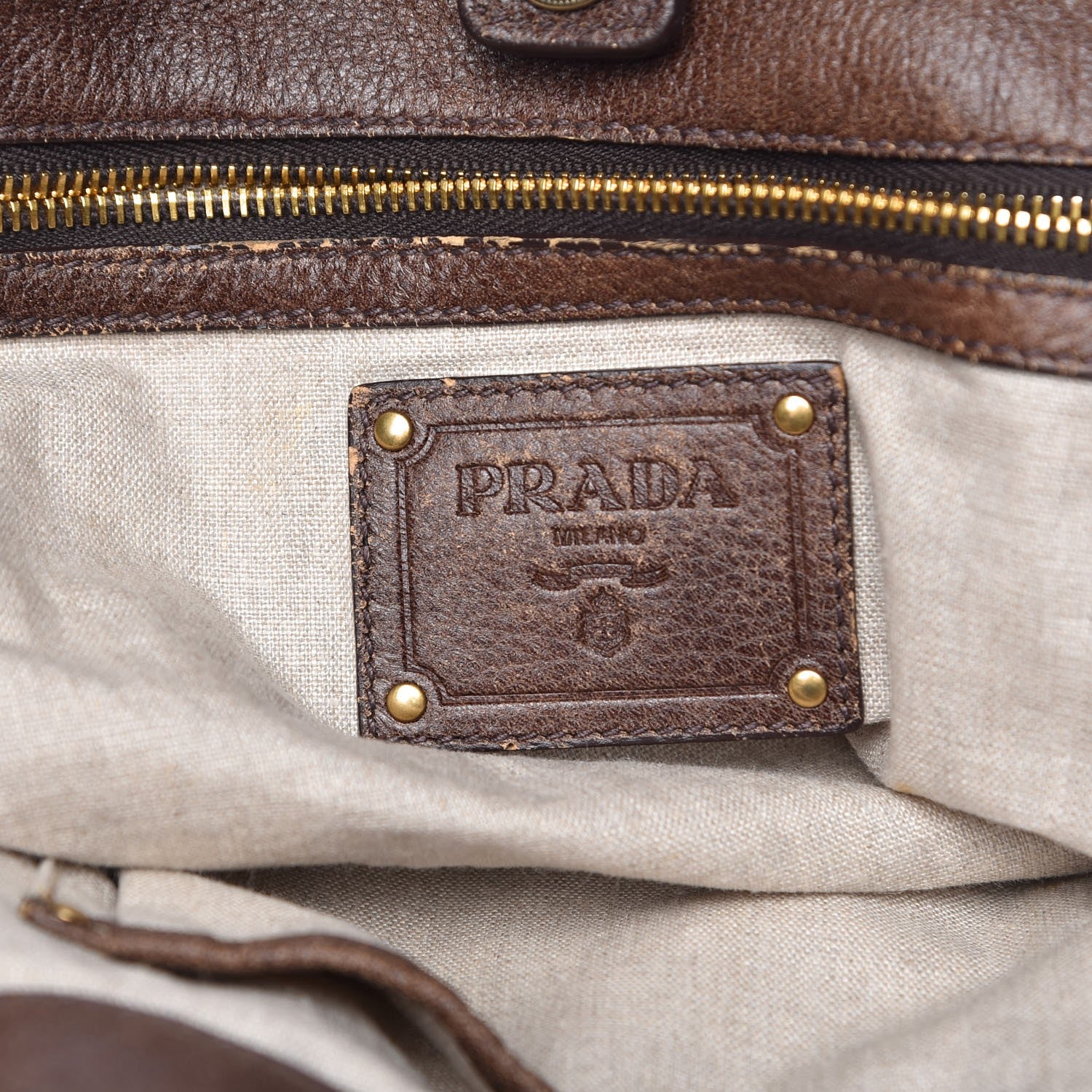 Prada Scamosciato Suede Satchel Light Brown 6 of 18