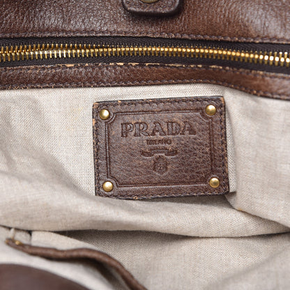 Prada Scamosciato Suede Satchel Light Brown 6 of 18