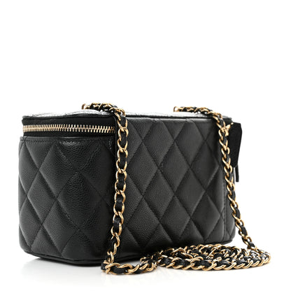 Chanel Caviar Quilted Small Vanity Case With Chain Black 3 of 15