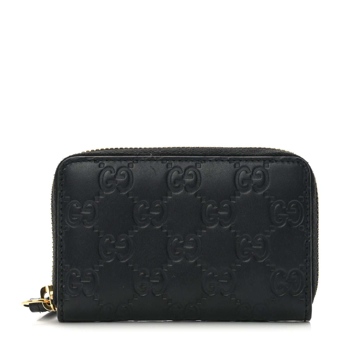 Guccissima Zip Around Card Case Black