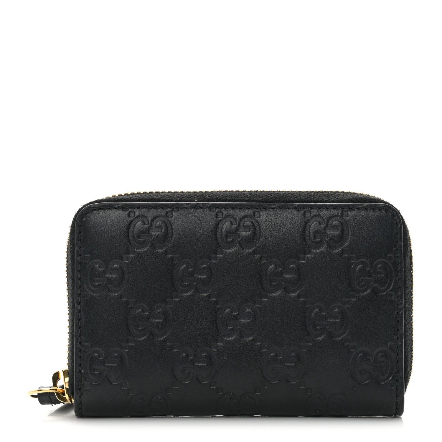 Gucci Guccissima Zip Around Card Case Black 1 of 8