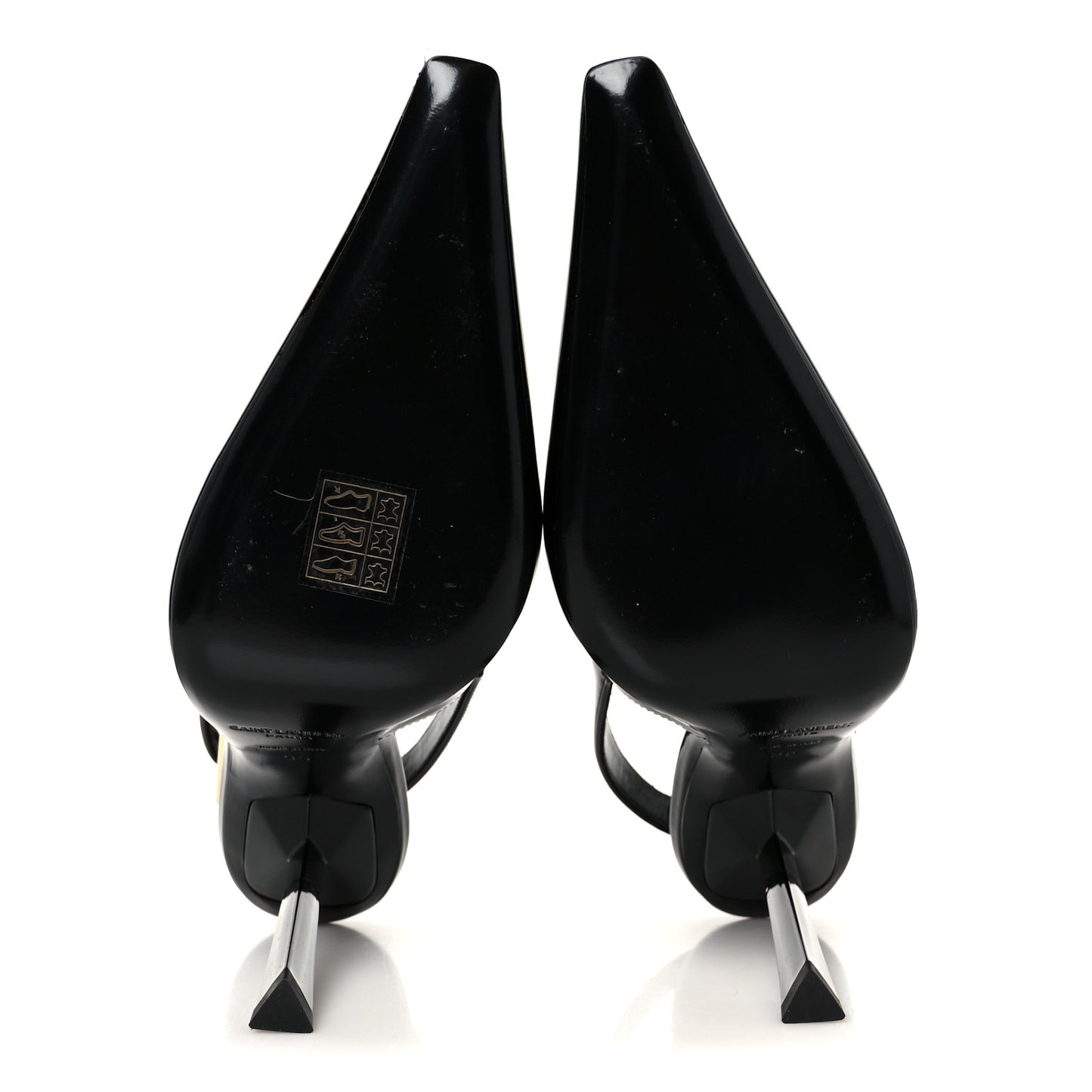 Glazed Calfskin Lee Slingback Pumps 35 Black