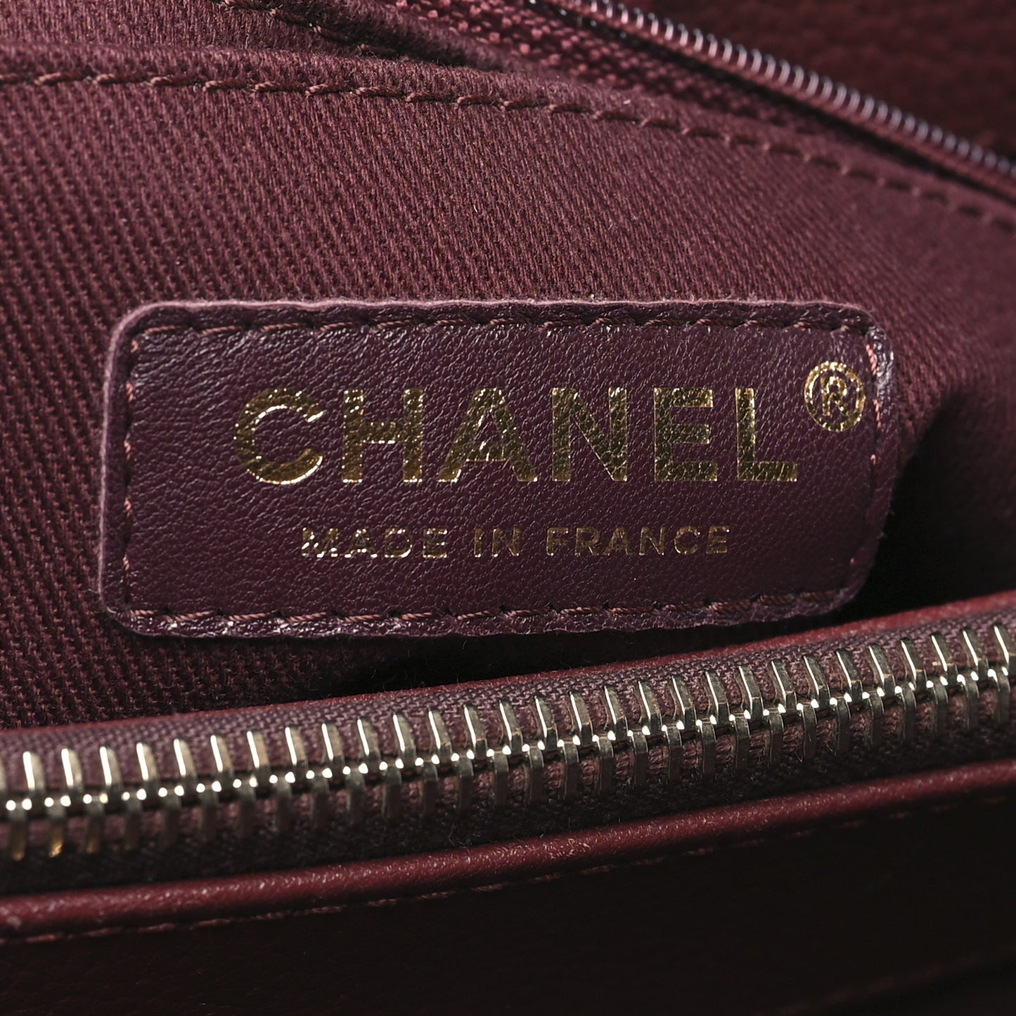 Grained Calfskin Small Neo Executive Shopper Tote  Burgundy