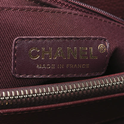 Chanel Grained Calfskin Small Neo Executive Shopper Tote  Burgundy 6 of 10