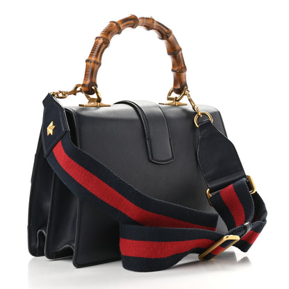 Gucci Moon Calfskin Bamboo Web Medium Dionysus Top Handle Bag Blue Emerald Hibiscus Red 3 of 9